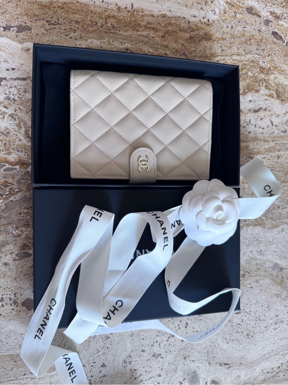 Brand New Chanel Quilted Passport Holder & Wallet in Rare Yellow with CC Logo